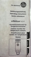 ifm TR2432 Evaluation unit with display for PT100/PT1000 Temperature Sensors - TR-...KDBR12-MFRKG/US/....../V