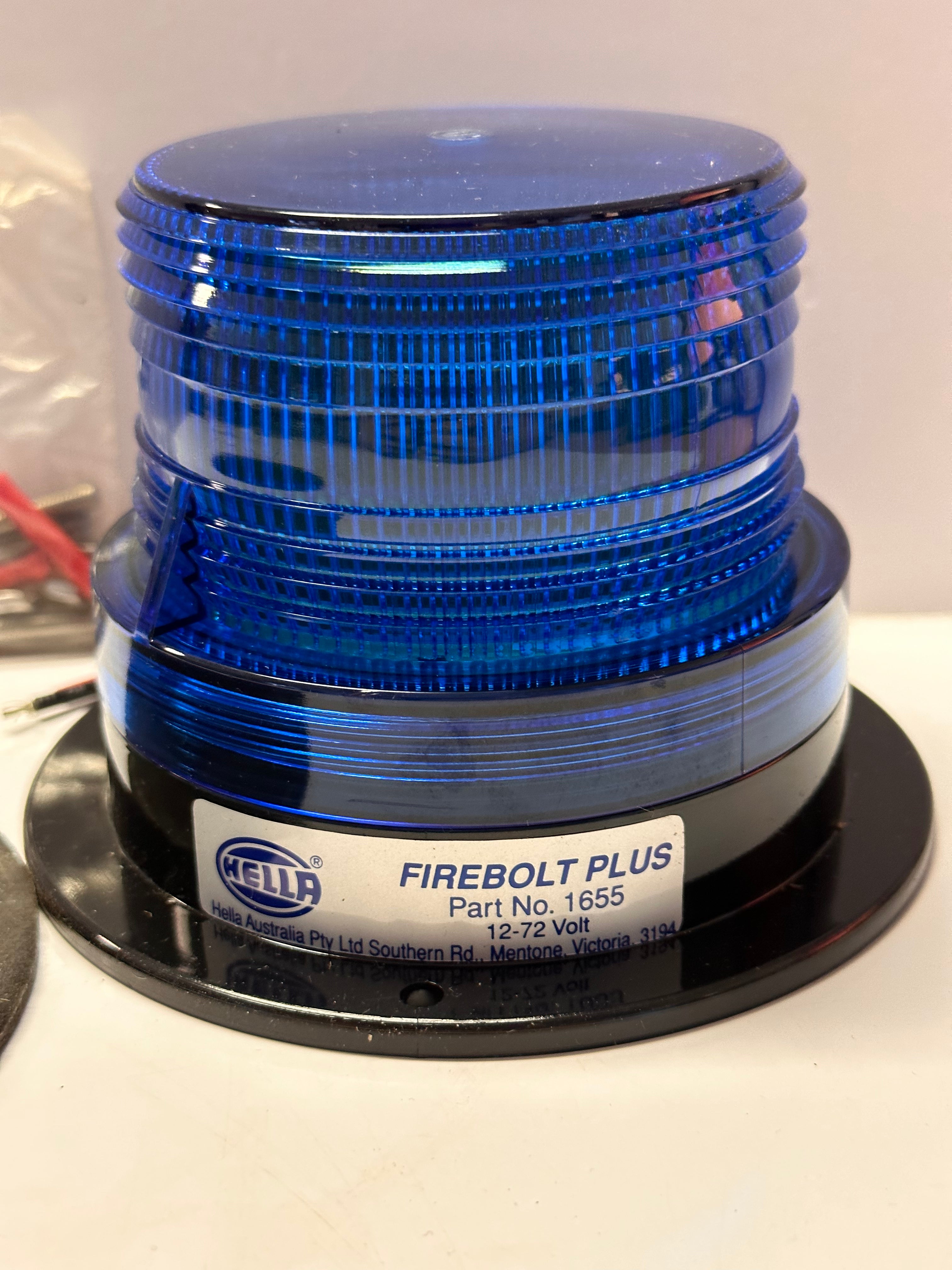 HELLA 1655 Firebolt Plus Series Blue Strobe Beacon Mining