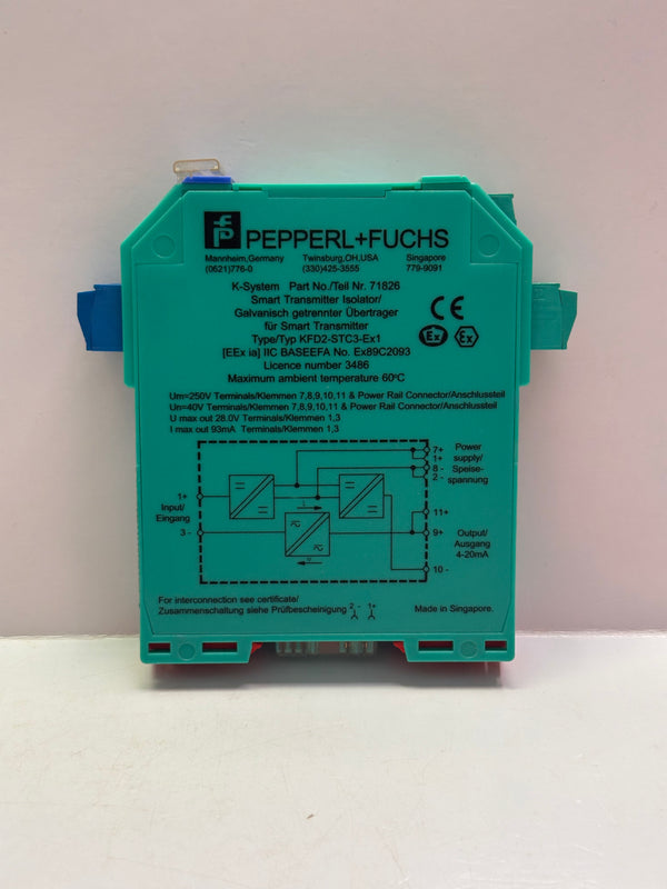 Pepperl+Fuchs KFD2-STC3-Ex1 SMART Transmitter Power Supply 71826