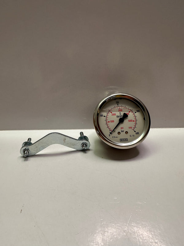 Wika 1007017173 Pressure Gauge SMM-63-G-G-1/4-INOC-0+400 with Bracket