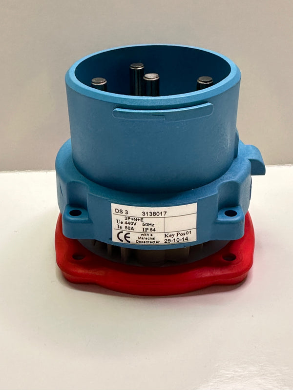 Marechal 6134013 DSN3 Decontactor Socket Outlet 32A 440VAC 3P+E