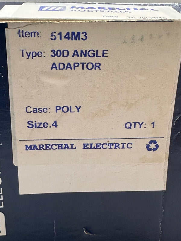 Marechal 514M3 Angle Adapter D30, Size 4, Poly Blue