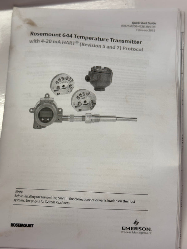 Rosemount™ 644 Temperature Transmitter with LCD Display, 0-140°C 644HAE7J5M5Q4