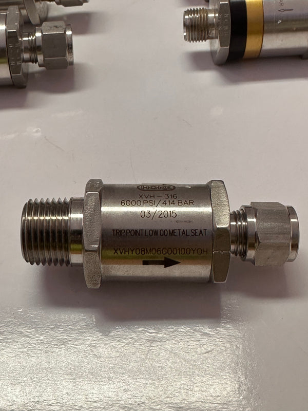 HOKE XVHY08M06G0010YOH Excess Flow Valve / XVH-316 8mm NPT- 6mm Gyrolok