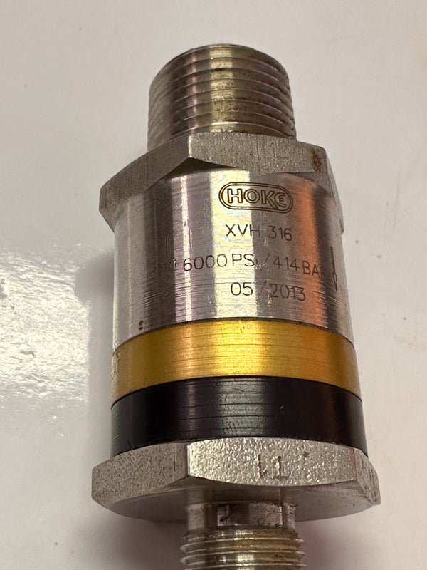 HOKE XVHY08M06G0010YOH Excess Flow Valve / XVH-316 8mm NPT- 6mm Gyrolok