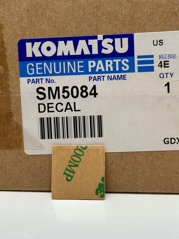 KOMATSU SM5084 Filter Decal, Service
