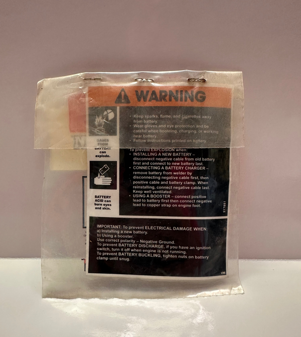 Lincoln (9SS17851 / S17851) 3 5/8" x 4 3/4" OEM Battery Warning Decal Sticker