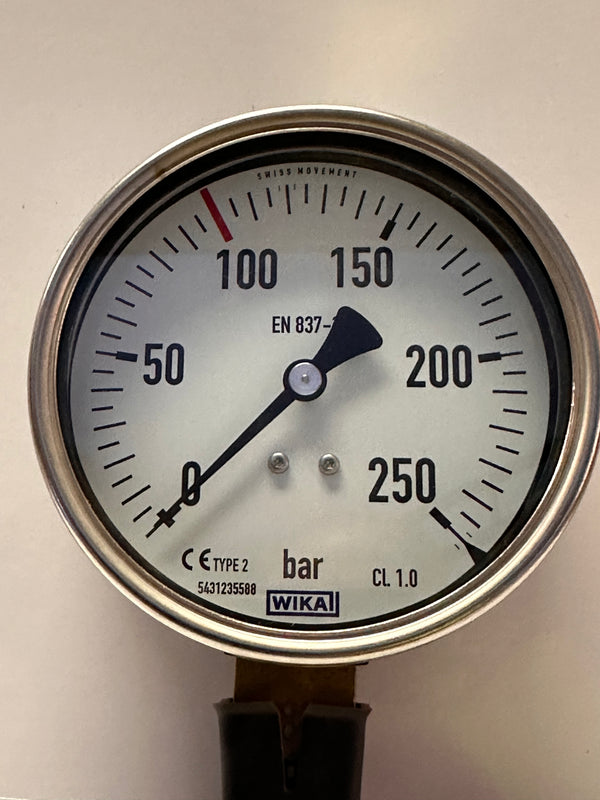 Wika Pressure Gauge 250 Bar, Bottom Entry