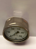 Wika Pressure Gauge 250 Bar, Bottom Entry