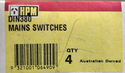 HPM Din Series Main Switch, 80A, 415V - Box of 4