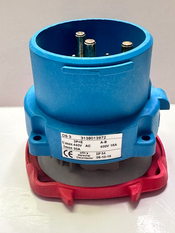 Marechal 3138013972 DS3 Inlet 3P+E+2AUX, 50A, Ip54, 440V AC - 513P0D30