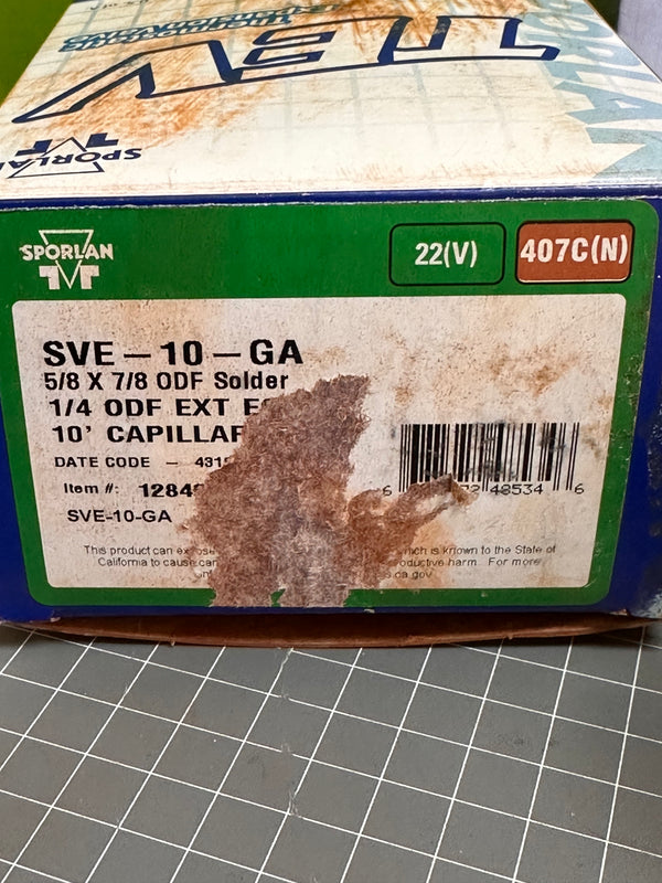 Sporlan SVE-10-GA 5X7 ODF 10FT Expansion Valve #128493