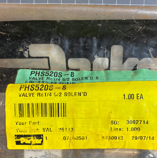 PHS520S-8 RC 1/4 5/2 Solenoid Valve