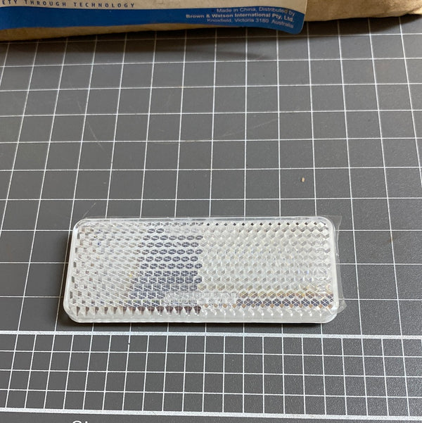 NARVA Retro Reflector Rectangle (Clear) 28 x 70mm - 50 Pce - 84035/50