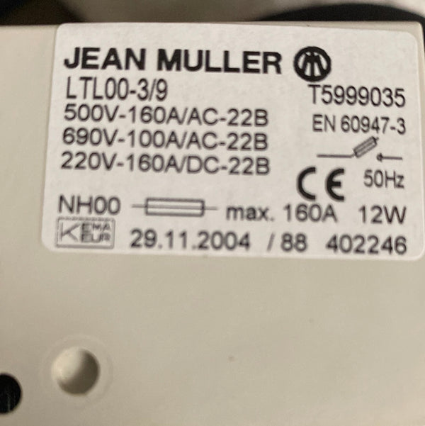 JEAN MULLER LTL00-3/9 fUSE-DISCONNECTOR