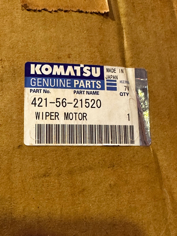 KOMATSU 421-56-21520 Wiper Motor, 24V