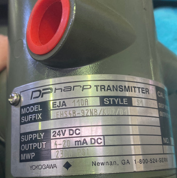 YOKOGAWA DPharp EHS4B-92NB/KU2/D1 Diff Pressure Transmitter
