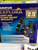 NARVA 72294 2.5" Bull Bar Tube Mount Bracket for Single Row Light Bar