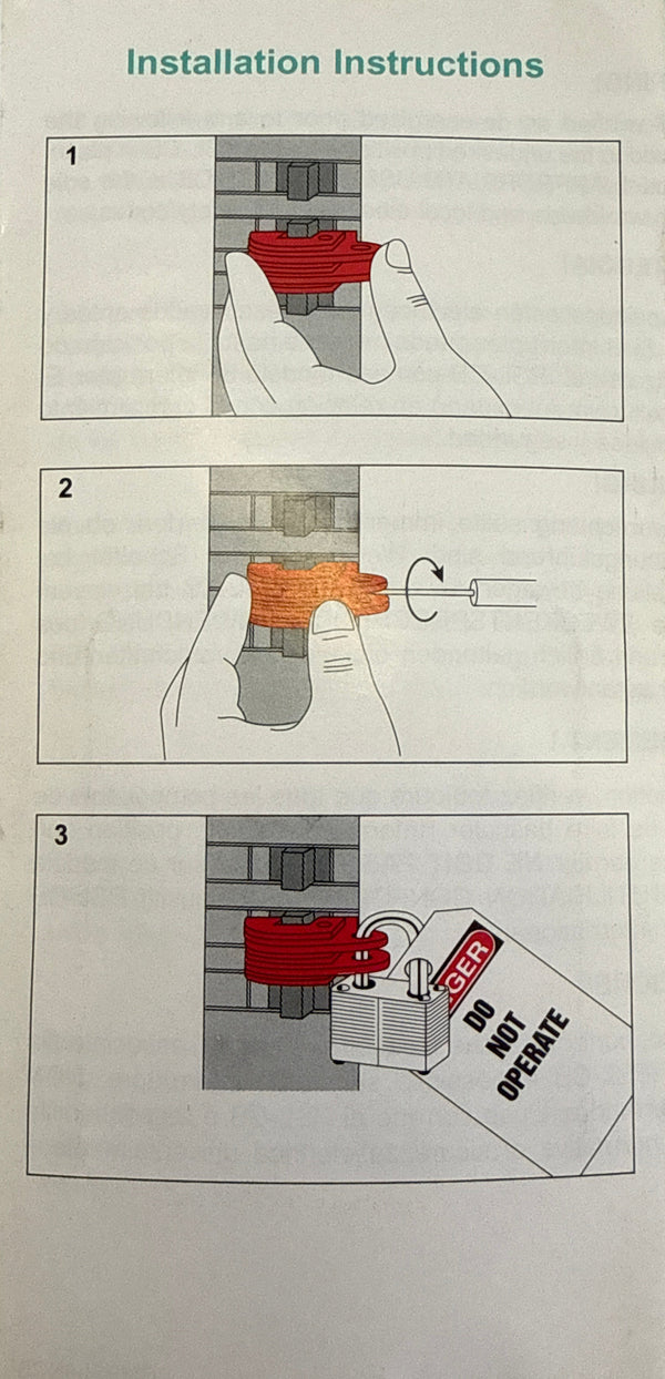 Panduit PSL-CB Red Universal Circuit Breaker Lockout