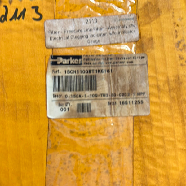 15CN110QBT1KG161 Parker Medium Pressure Inline Filter, CN Series