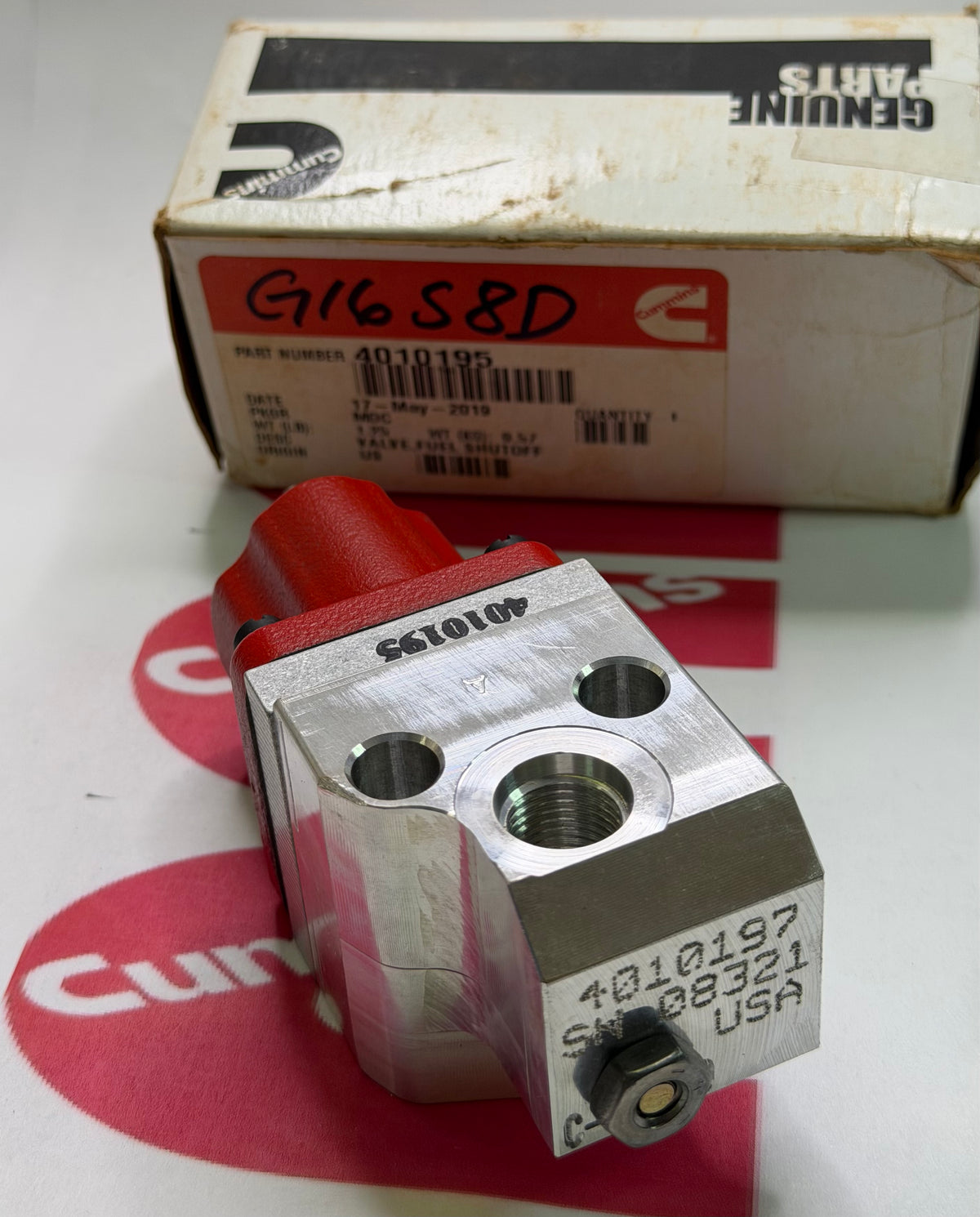 Cummins 4010195 Genuine 24V Fuel Shutoff Valve for M11 Engines