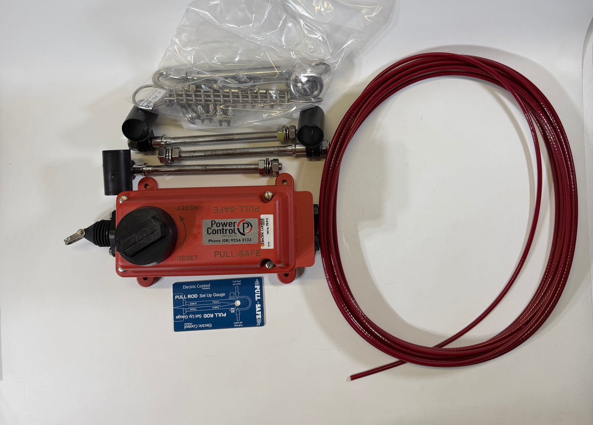 Pull-Safe PS-P-2 Pull Wire Device, Emergency Stop Safety Switch + 10MTR KIT