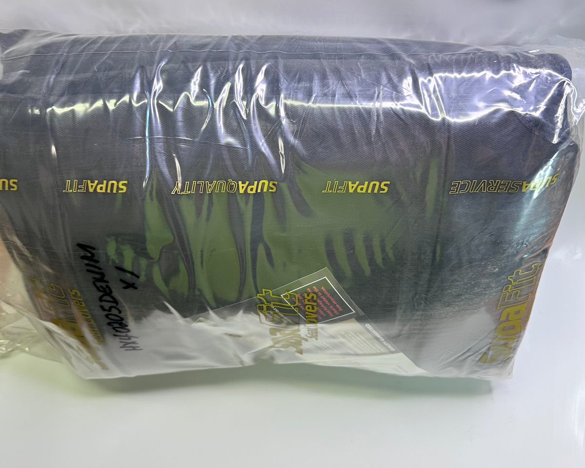SupaFit SF85DPB Black Denim Front Seat Covers for Hilux Dual Cab