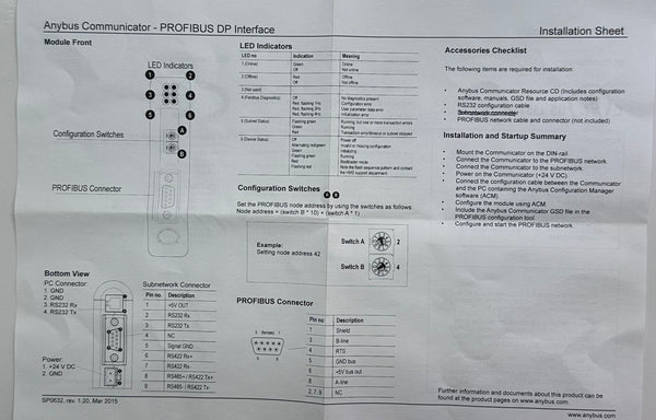 Anybus Communicator AB7000-C for PROFIBUS Slave