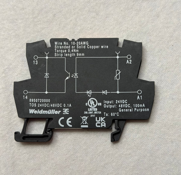 8950720000 Solid State Relay, SPST-NO, 100mA, 48VDC