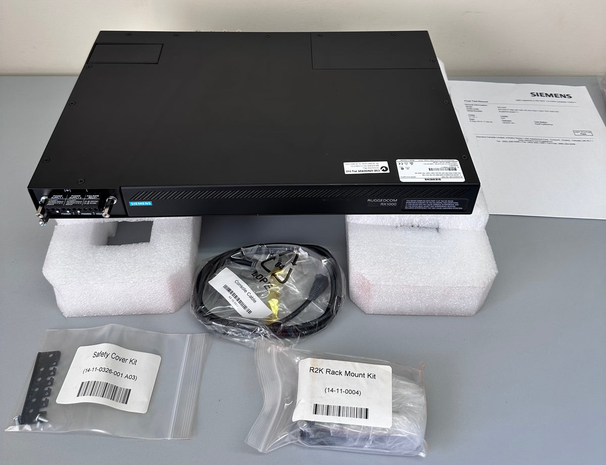 RUGGEDCOM® RX1000 Router  RX1000-F-RM-HIP-HIP-XX-XX-TX01-TX01-TS1-XXX-XX