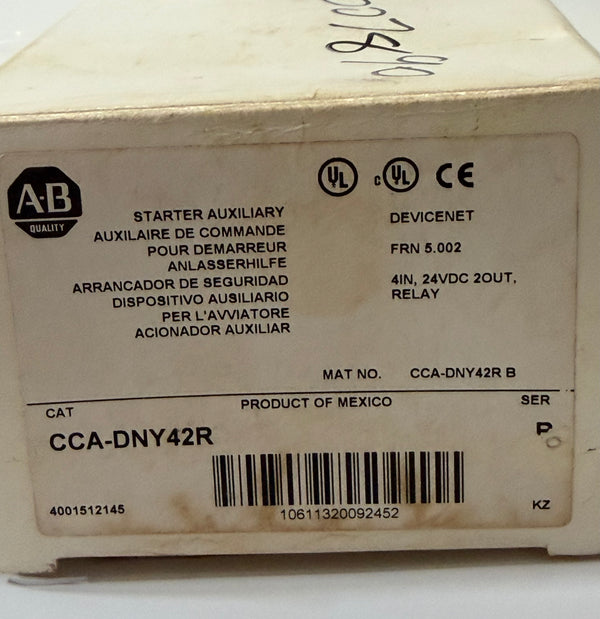 CCA-DNY42R DeviceNet Starter Auxiliary Module