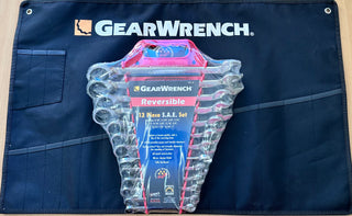 9509N Reversible Ratcheting 13 Piece S.A.E Spanner Set  *WITH 18 POCKET WRENCH ROLL!!