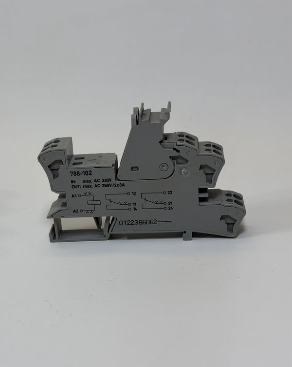 Wago 788 Series 2 Way 300V Relay Socket, Din Rail, for 15mm Basic Relays