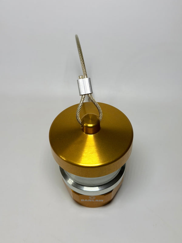 Banlaw BPLN2BNC Size 2 3/4" NPT Flush Face Nozzle with Cap, Gold