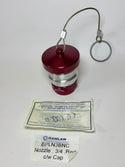 Banlaw BPLN3BNC Size 3, 3/4" NPT Flush Face Nozzle, Red with Cap