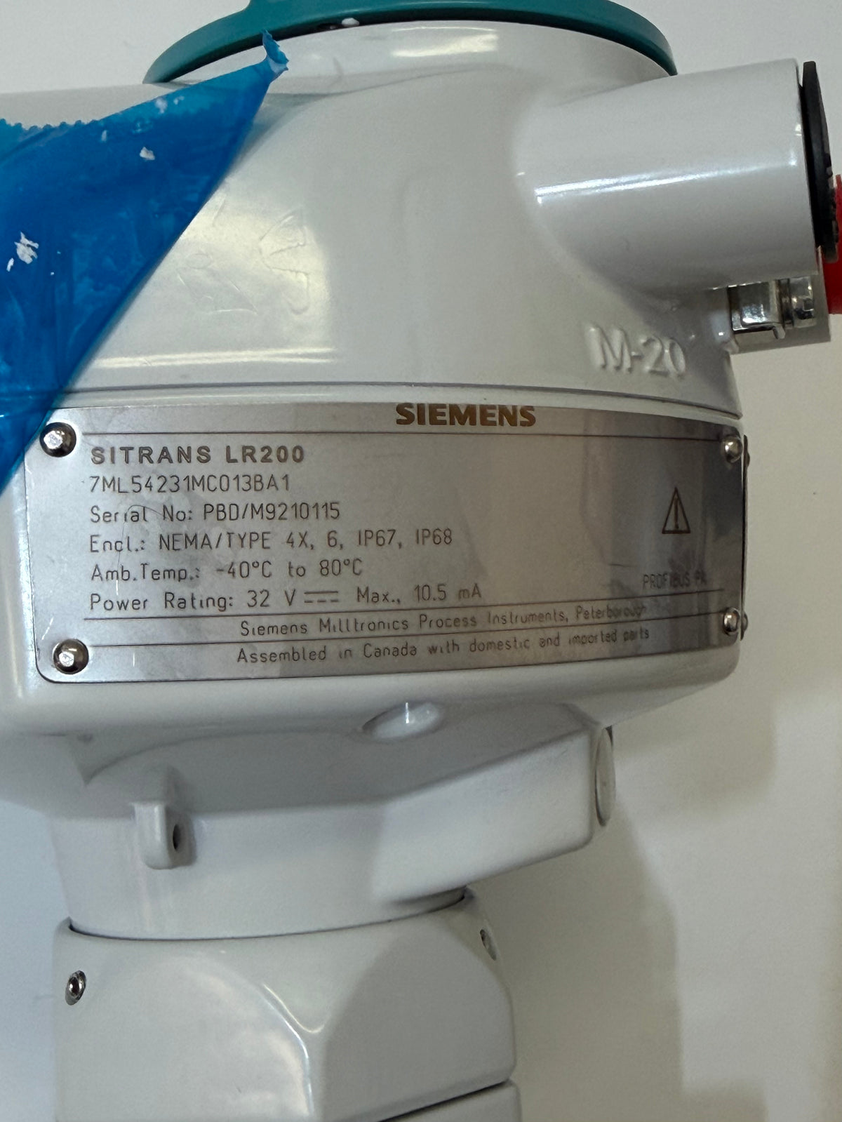 Siemens SITRANS LR200 Radar Level Transmitter 7ML5423-1MC01-3BA1