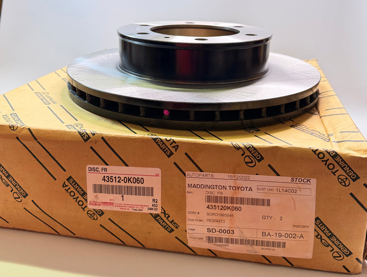 43512-0K060 Genuine Toyota Front Disc Brake Rotor