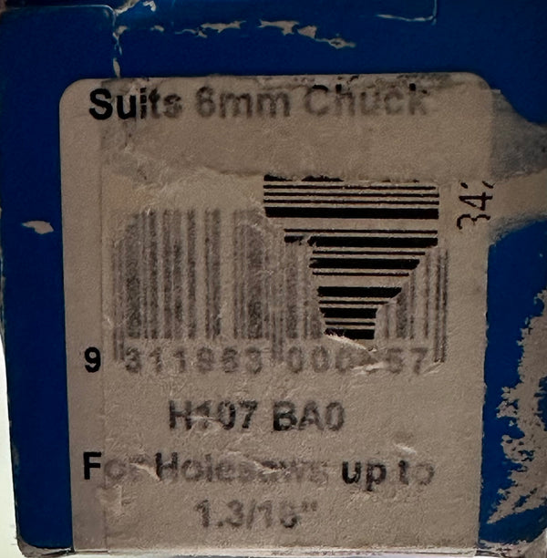 Sutton H107 BA0 Holesaw Arbor 1/4" Shank