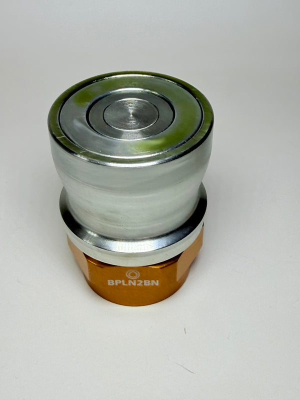 Banlaw BPLN2BNC Size 2 3/4" NPT Flush Face Nozzle with Cap, Gold