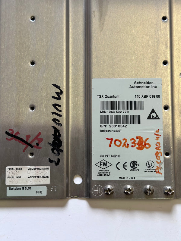 Schneider 140XBP01600 Modicon Quantum Backplane Rack, 16 SLOT
