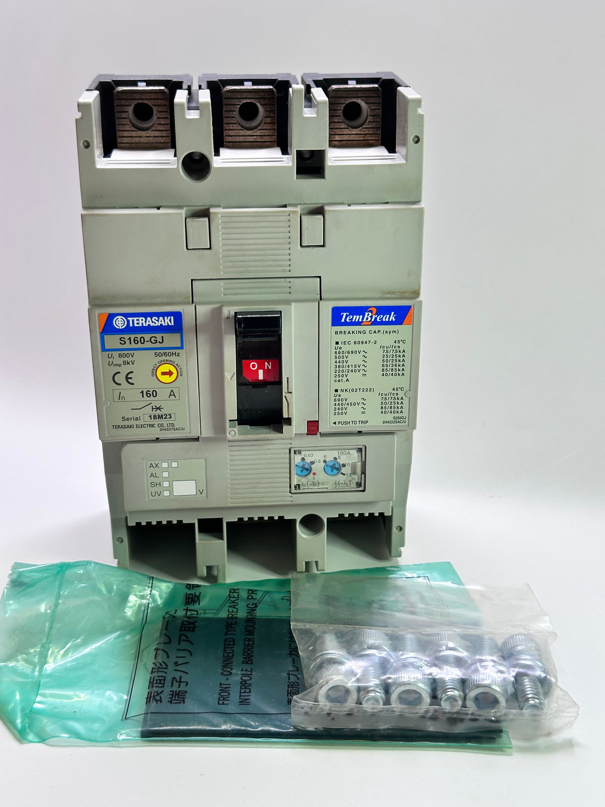 Terasaki TemBreak2 S160-GJ 3-Pole 160A FC Circuit Breaker