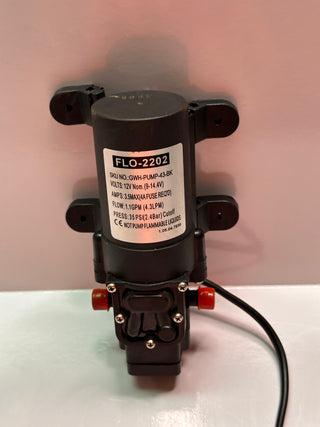 GWH-PUMP-43-BK Portable Water Pressure Shower Pump 12V