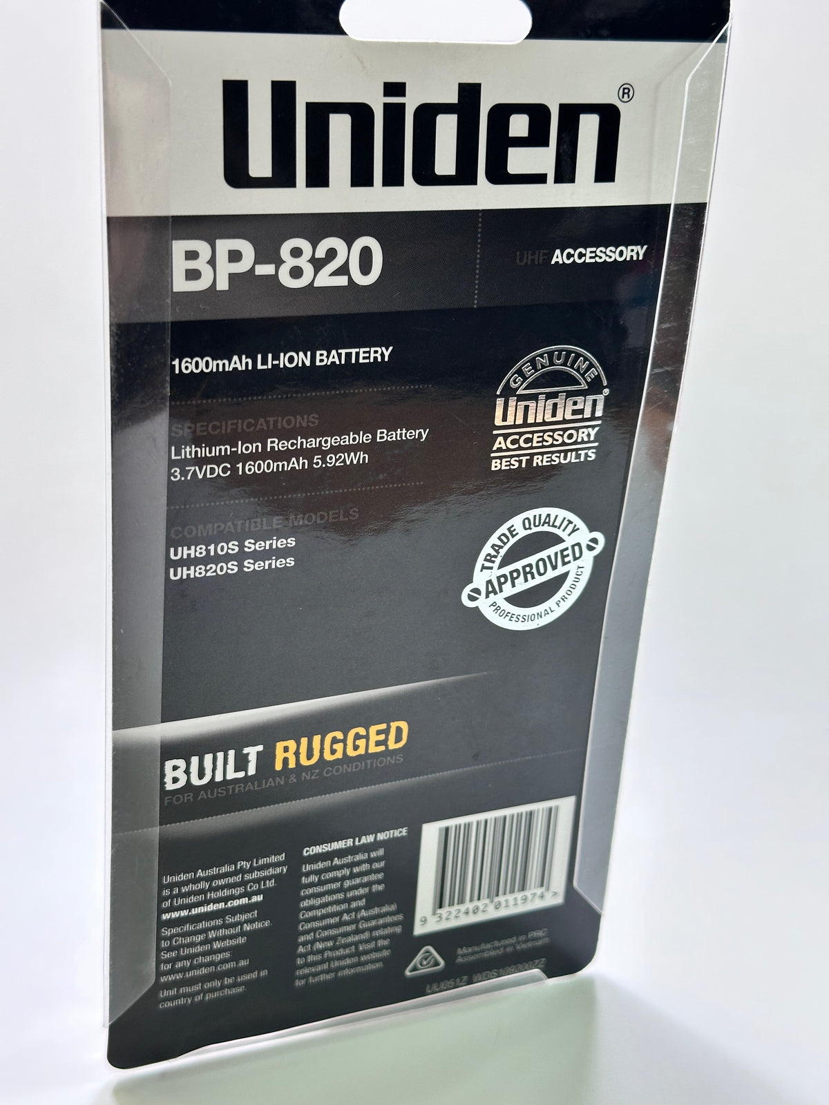 Uniden BP-820 Rechargeable Radio Battery - 871002