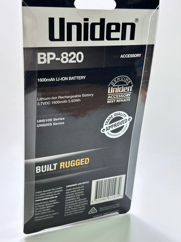 Uniden BP-820 Rechargeable Radio Battery - 871002
