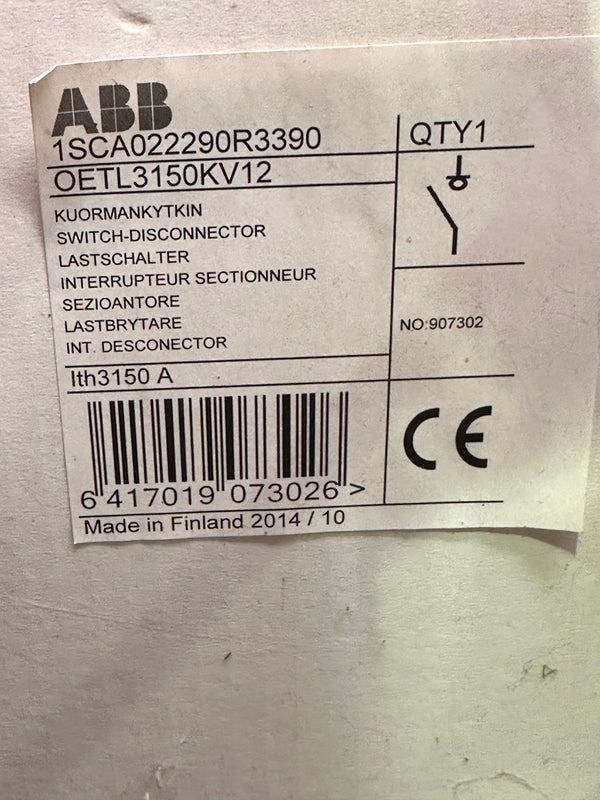ABB Switch-Disconnector OETL3150KV12/ 1SCA022290R3390