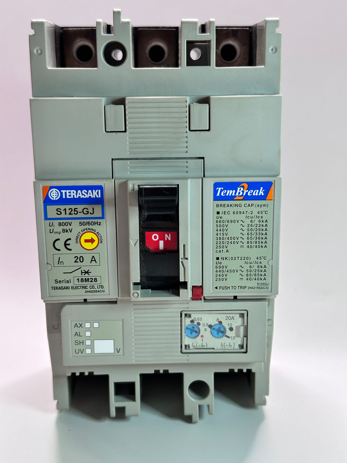 Terasaki TemBreak2 S125-GJ 3-Pole 20A Circuit Breaker – FC