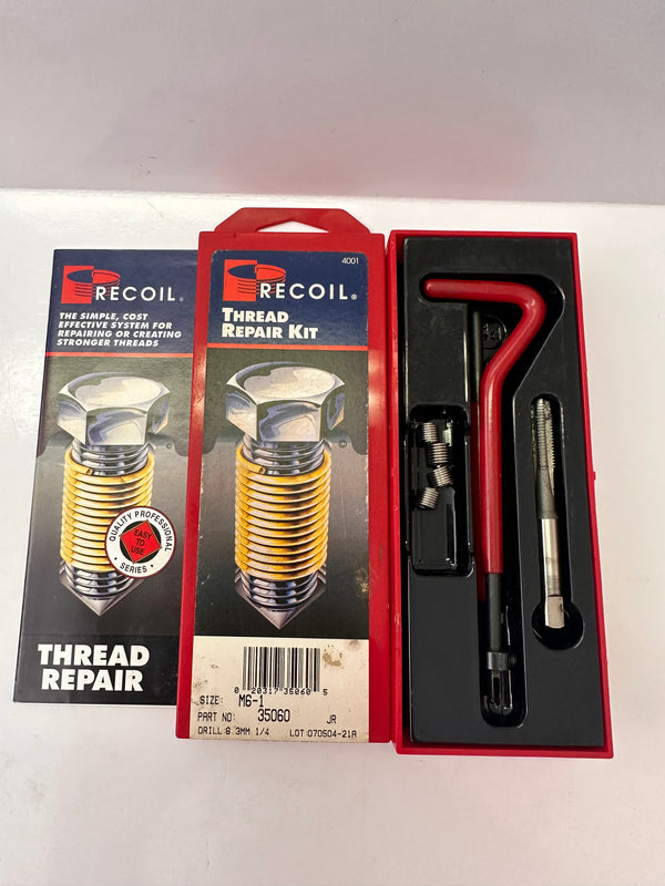 RECOIL Thread Repair Kits, three sizes available