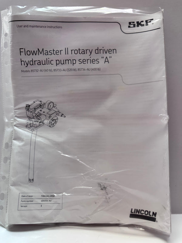 Lincoln 609-77741-3-L Flowmaster 2.3 KPL.F.BEH.80L Hydraulic Pump 85733-AU