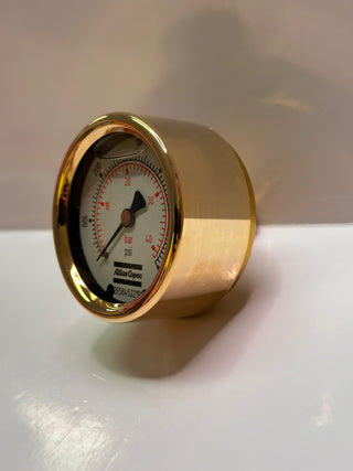 Atlas Copco 2658452219 Air Pressure Gauge 600 psi Brass/Gold