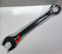 JBS 3907207 Combination Spanner - Ring & Open End - Imperial 2-1/4", Black Phosphate